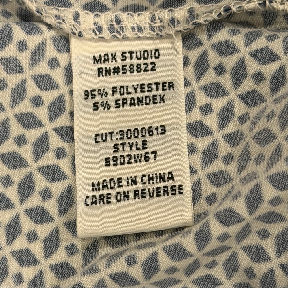 Max Studio Large Navy Patterned Mini Shift Dress … - image 7